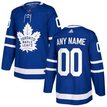 Men%27s Toronto Maple Leafs Custom Blue Home Stitched 2017-2018 Adidas NHL Jersey